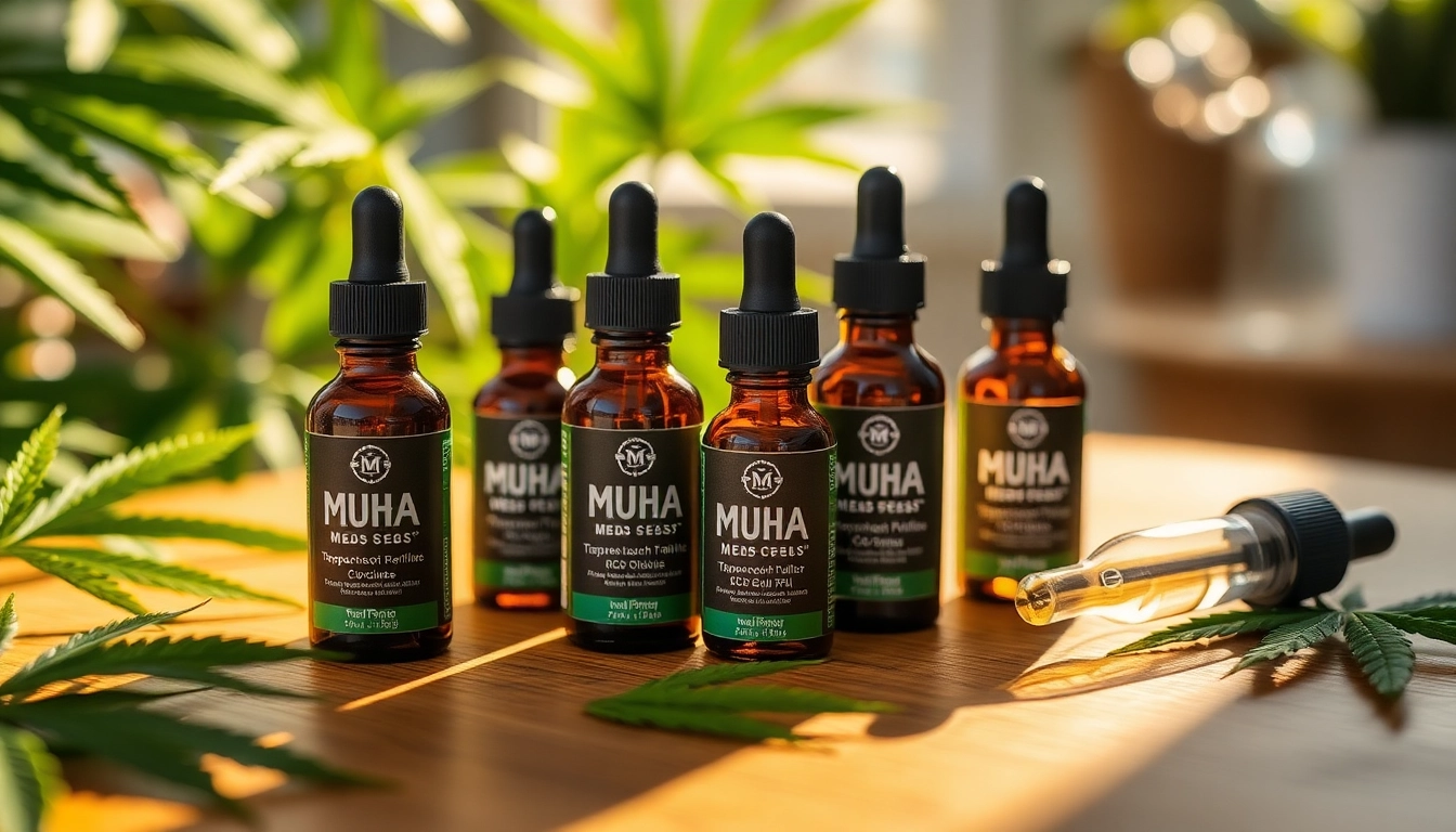 Discover the benefits of Muha Meds terpene-rich CBD products featuring vibrant colors and natural elements.