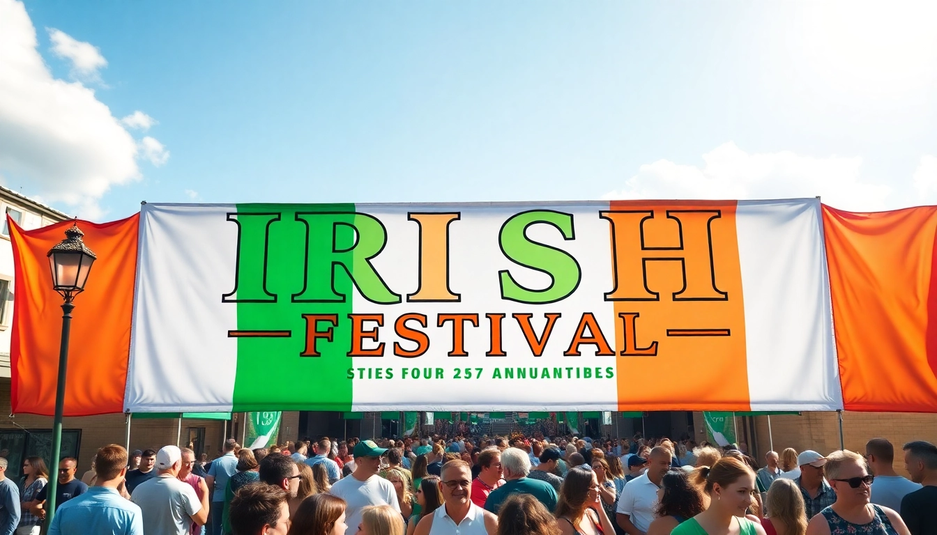 Celebrate Ireland with a colorful festival banner showcasing community spirit and vibrant colors featuring the banner ireland.