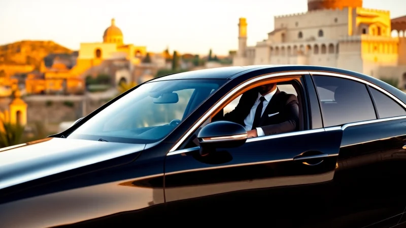 Experience a professional hire car with driver Messina under stunning Sicilian sunsets.