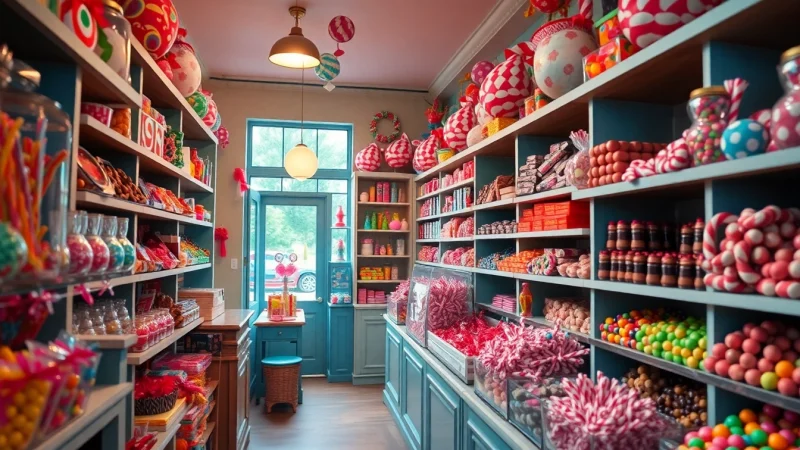 Visit this charming candy store near me to see vibrant candies and treats that brighten the day.