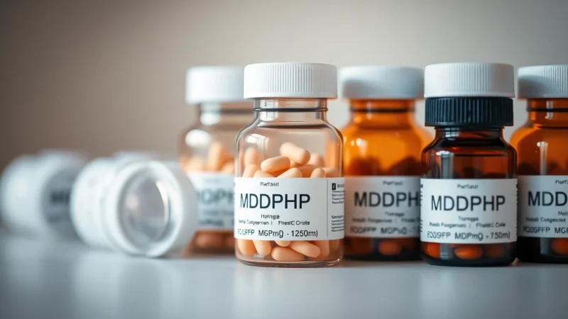 Buy MDPHP online in high-quality pharmaceutical containers showcasing reliability.