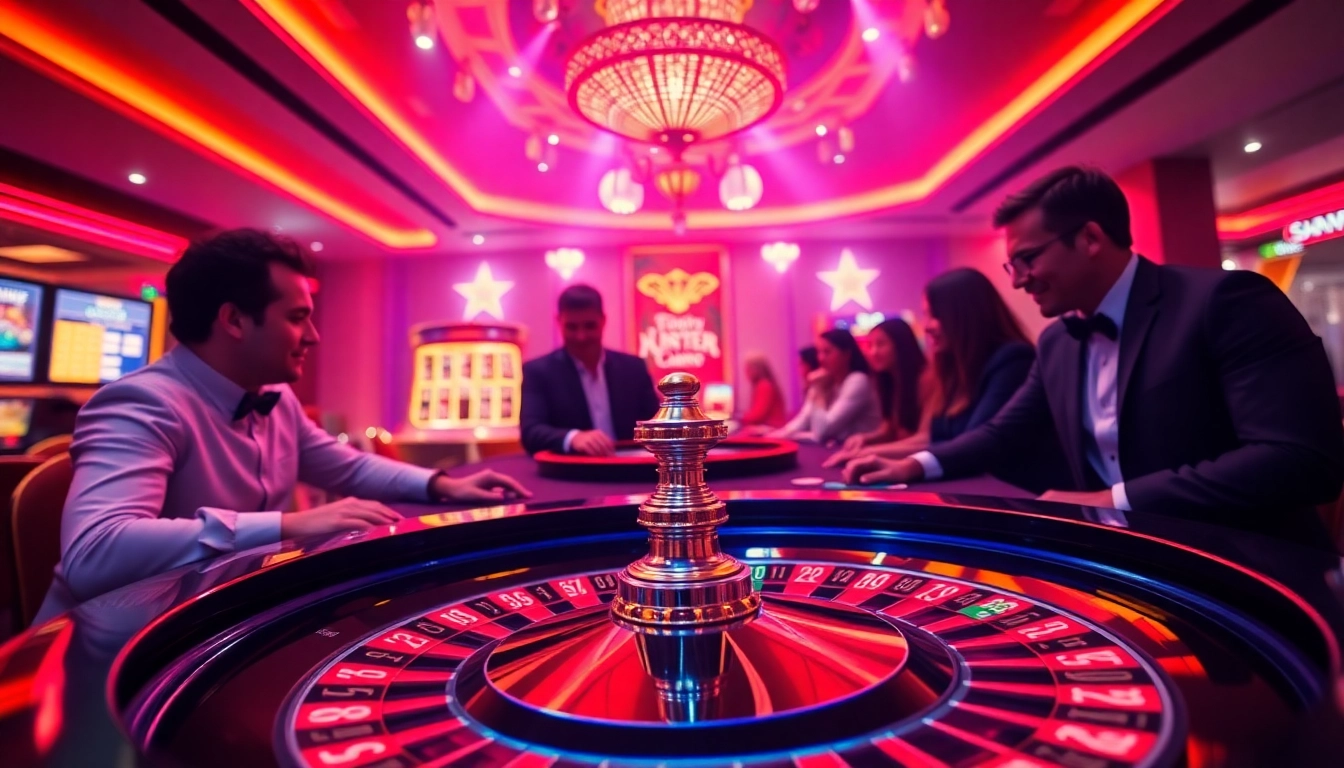 Engage with an immersive online casino game experience at a vibrant roulette table with colorful chips.