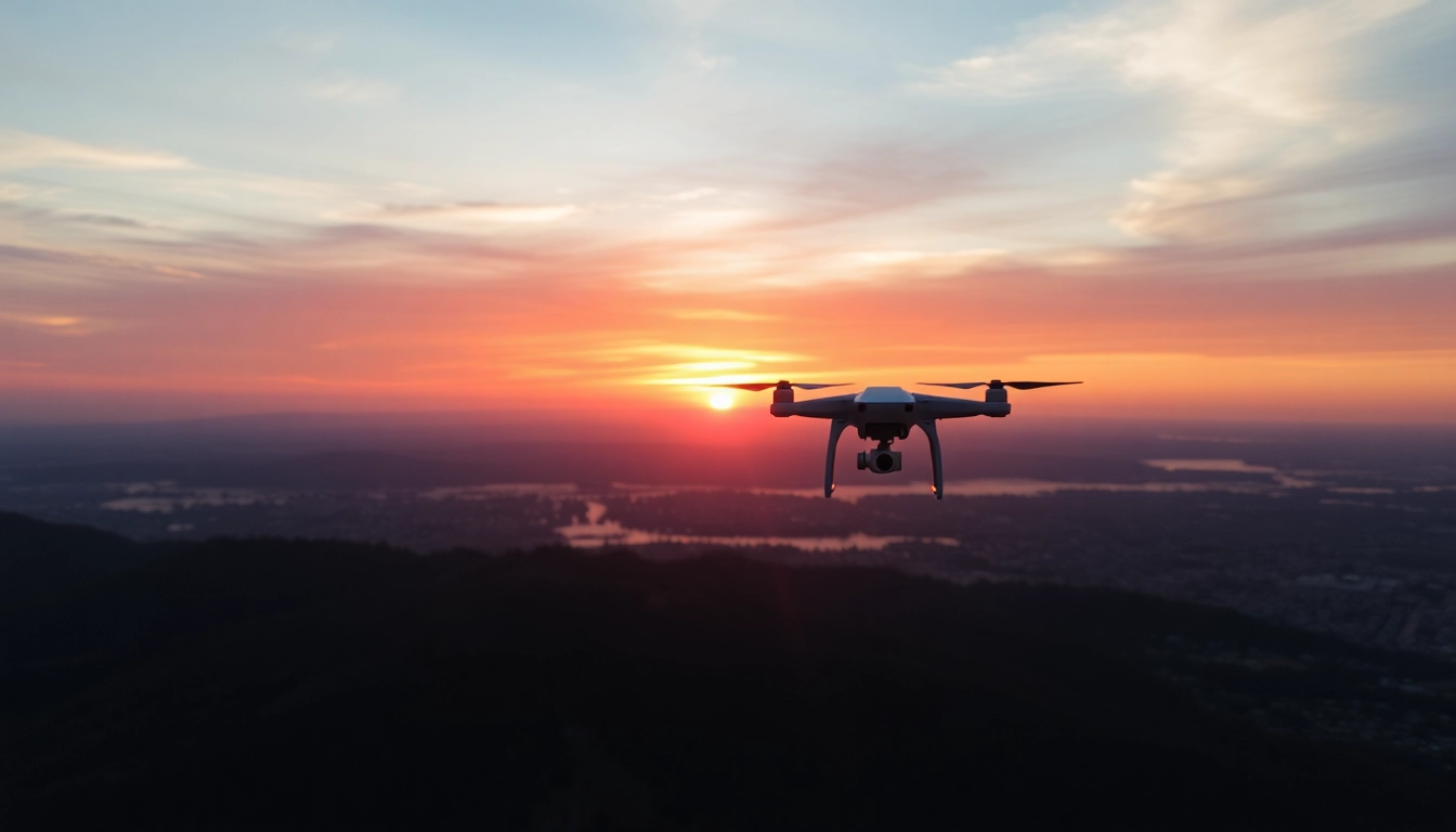 Experience breathtaking drone photography near me with stunning sunset views capturing natural beauty.