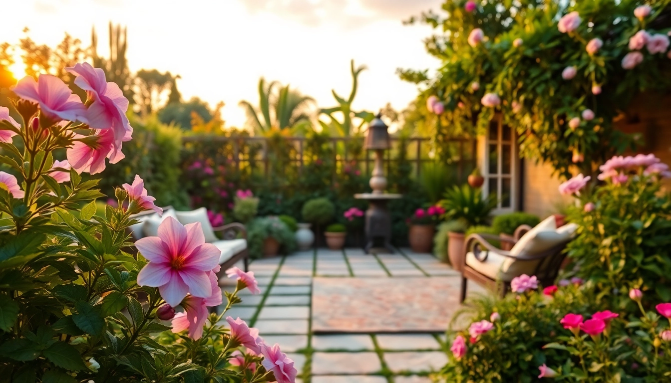 More Info on creating a beautiful garden space with vibrant flowers and cozy seating areas.