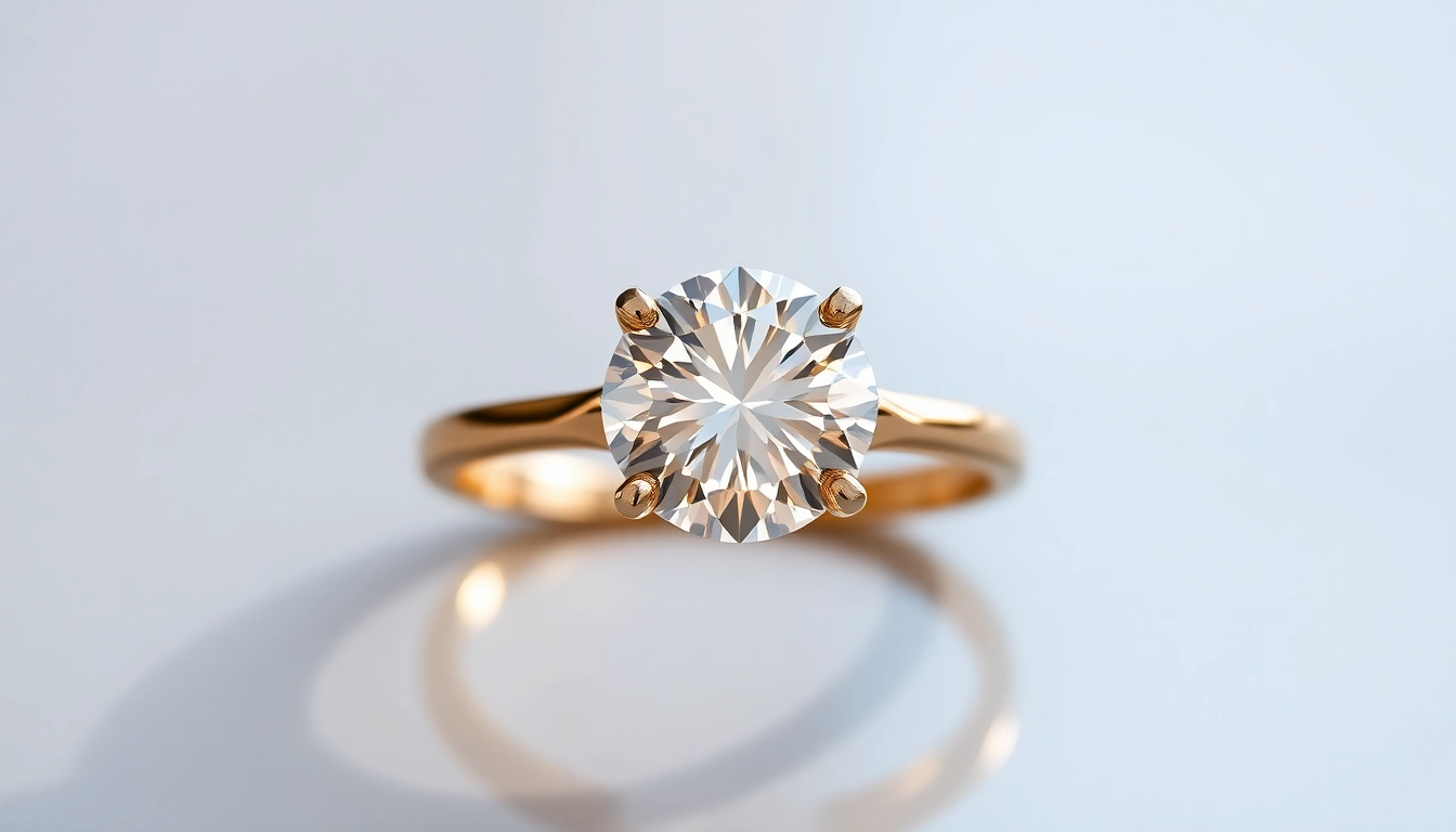 Admire this exquisite 3 Carat Engagement Ring featuring a radiant diamond set in a classic gold band.