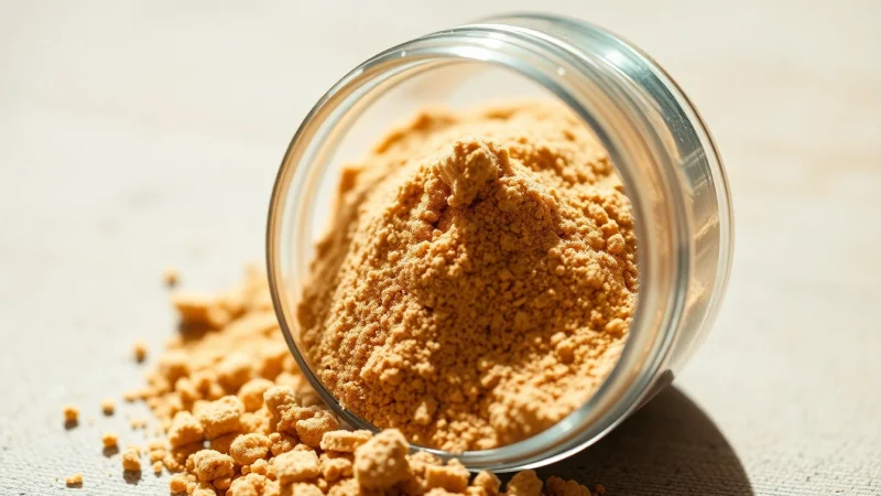 Discover the qualities of 7 hydroxymitragynine bulk powder displayed in a clear glass vial.