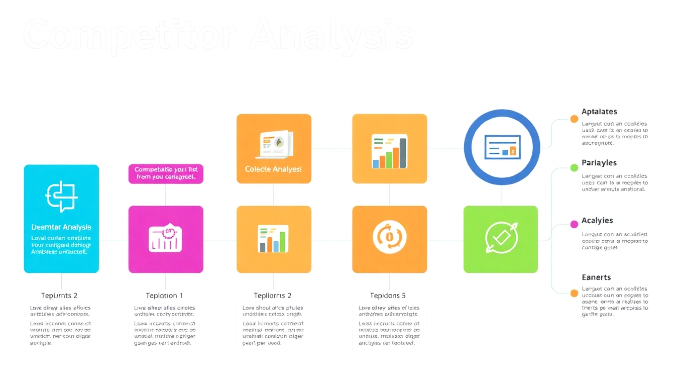 Visualize a detailed competitor analysis process, highlighting key strategies and insights for effective marketing.