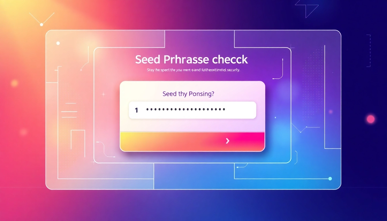 Visualize the Seed Phrase Checker tool in action, highlighting its intuitive interface and security features for users.