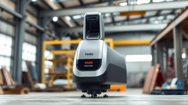 Brand New Faro Focus S150 Laser Scanner For Sale, showcasing precision in a professional environment.