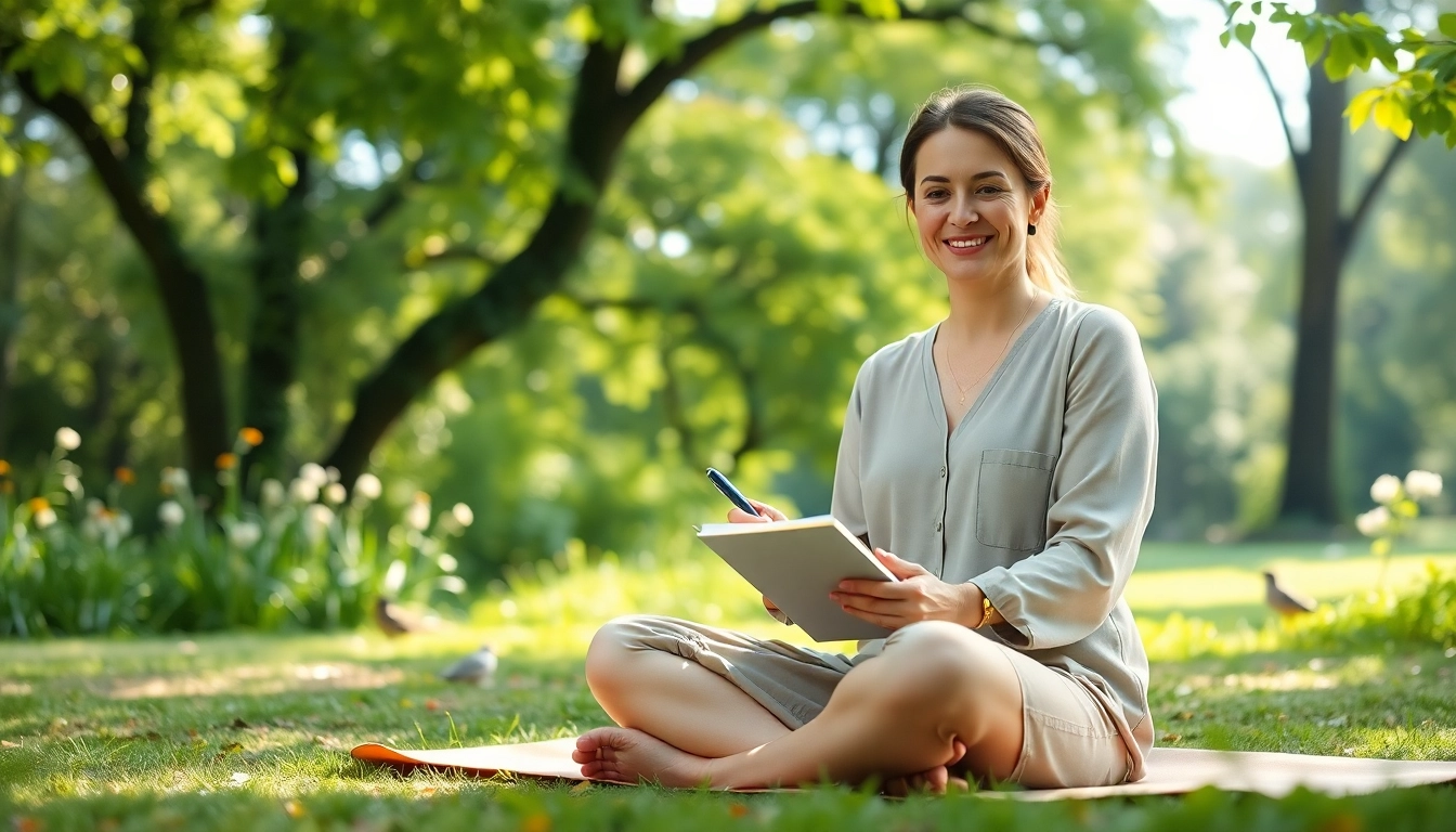 Holistic life Coach UK guiding clients in a serene outdoor environment, promoting mindfulness and personal growth.