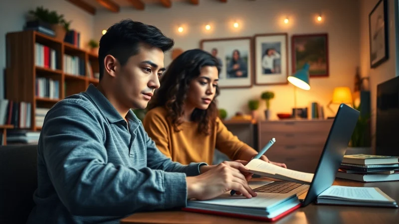 Engaging in Duolingo English Test practice in a cozy study environment.