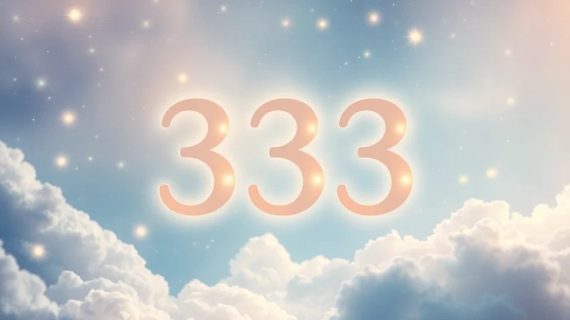 Understanding the 333 meaning through an artistic representation of the angel number.