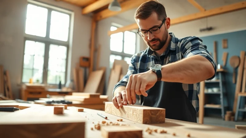 Learn about carpentry apprenticeship near me through skilled craftsmanship in a bright workshop setting.