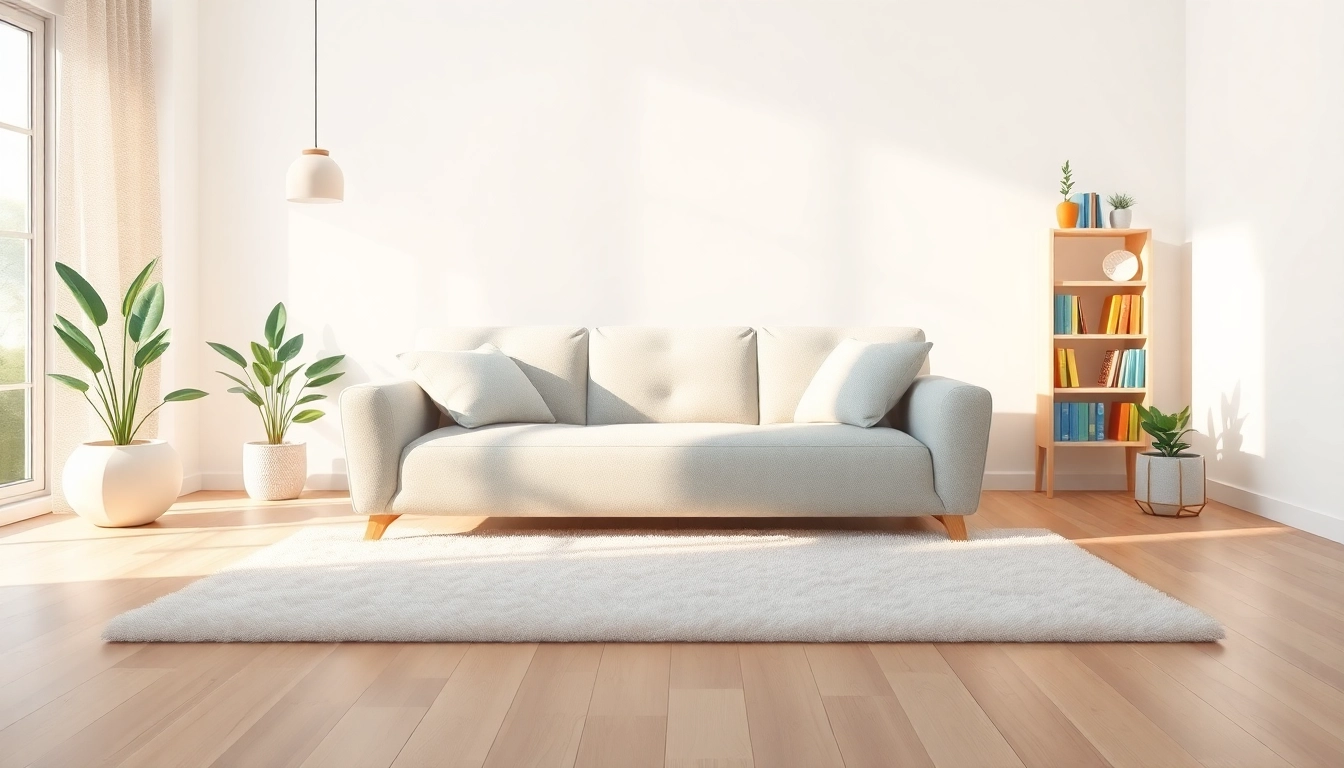 Design a neurodivergent-friendly space with calming colors, soft textures, and inviting atmosphere.