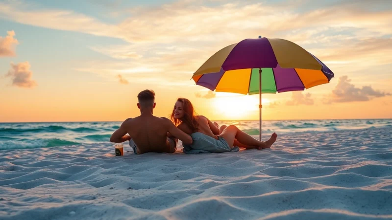 Experience a relaxing weekend vacation in Florida with stunning beach views and vibrant sunsets.