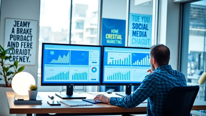 Engaging digital marketing workspace focused on smm panel vietnam analytics with vibrant themes.