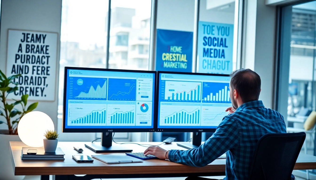 Engaging digital marketing workspace focused on smm panel vietnam analytics with vibrant themes.