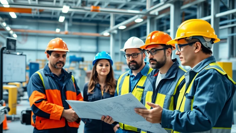 Engineers at a pipe stress Company evaluating structural integrity in an industrial workspace.