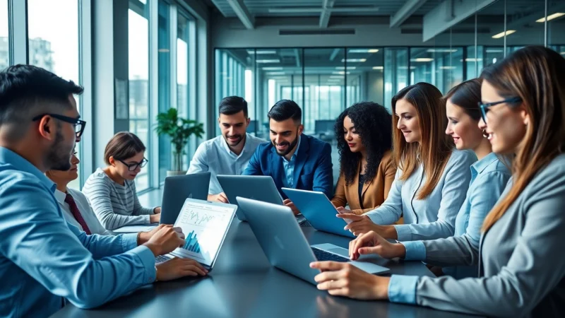 Streamlined workflow in Axolt accounts payable automation showcased by a dynamic finance team.