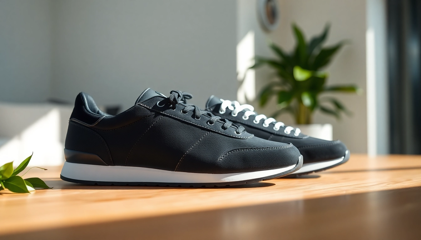 Showcase of high-quality replica sneakers on a wooden surface highlighting craftsmanship and design.
