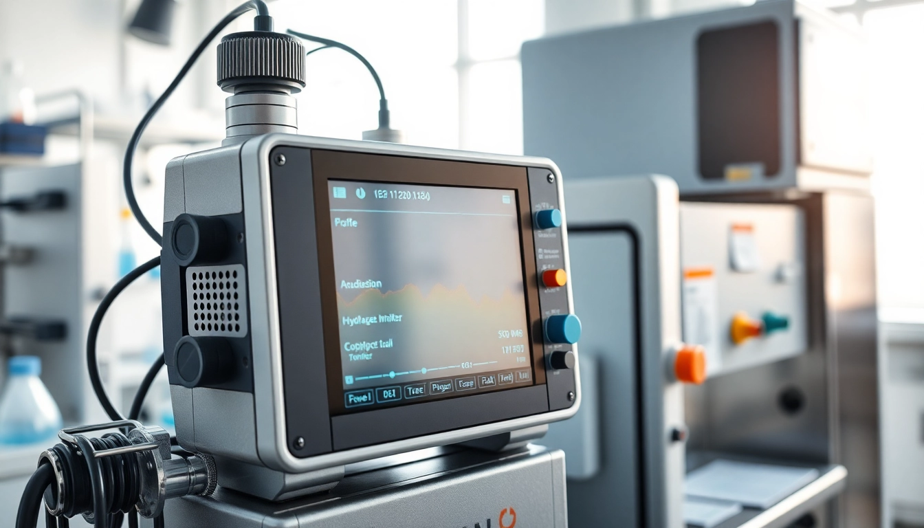 Inspecting hydrazine monitor for accuracy in a modern laboratory environment.