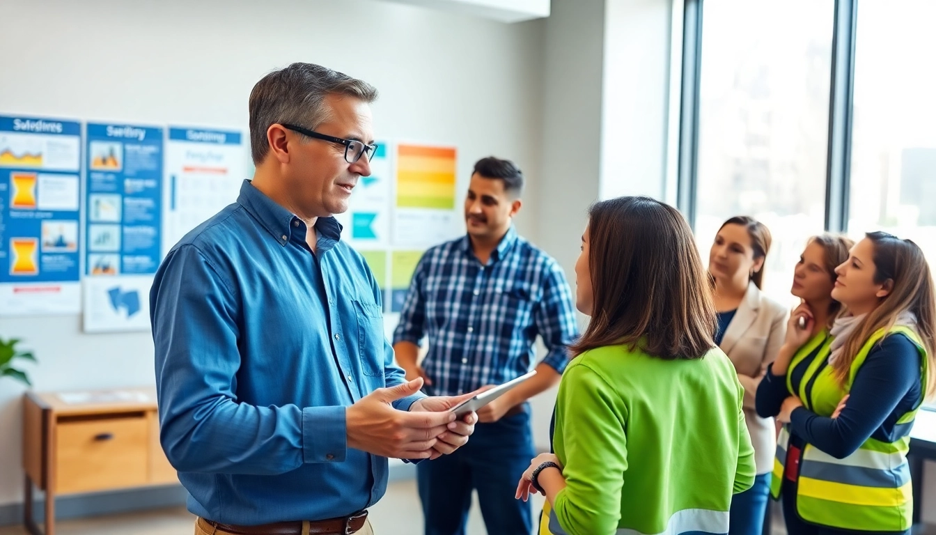 Park City Workplace Safety Consultant collaborating with a team to enhance workplace safety.