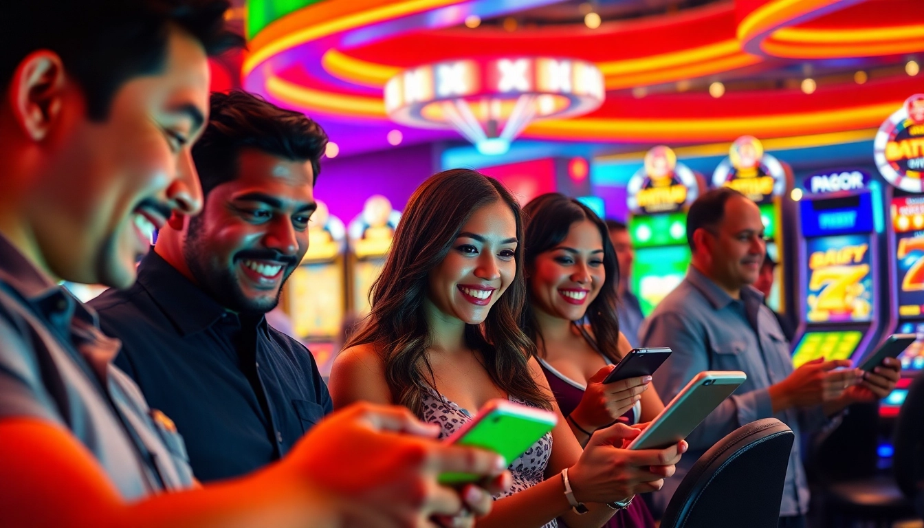 Experience the thrill at pagcor online casino with players enjoying vibrant gaming.