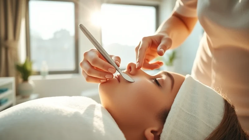 Experience exceptional dermaplaning near me in a serene spa environment, showcasing professional skincare techniques.