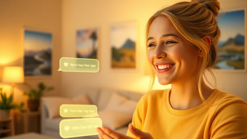 Engage in a heartwarming ai girlfriend chat with a friendly virtual companion designed for emotional connection.