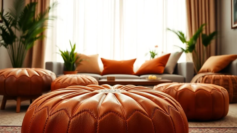 Enhance your decor with Moroccan leather poufs and ottomans from http://labboho.com/collections/leather-poufs-ottomans, featuring elegant designs.