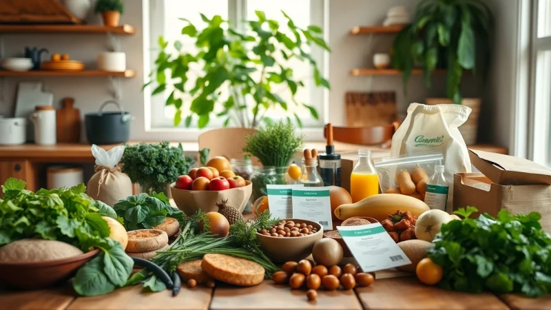 Visual representation of thrive market subscription cost showcasing organic products in a cozy kitchen.