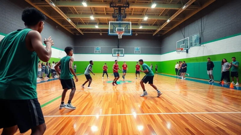 Train hard at Takeover Basketball Academy with dedicated young athletes improving their skills on the court.