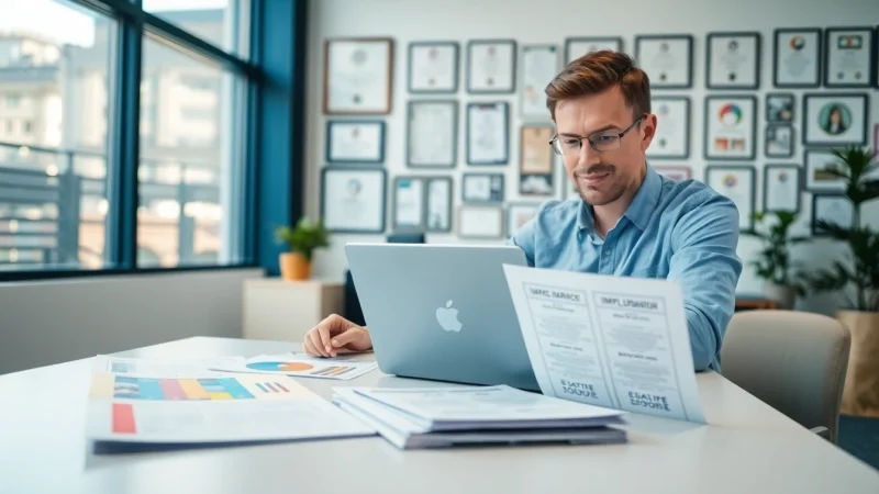 Highlighting a trademark application process with a designer's workspace in focus.