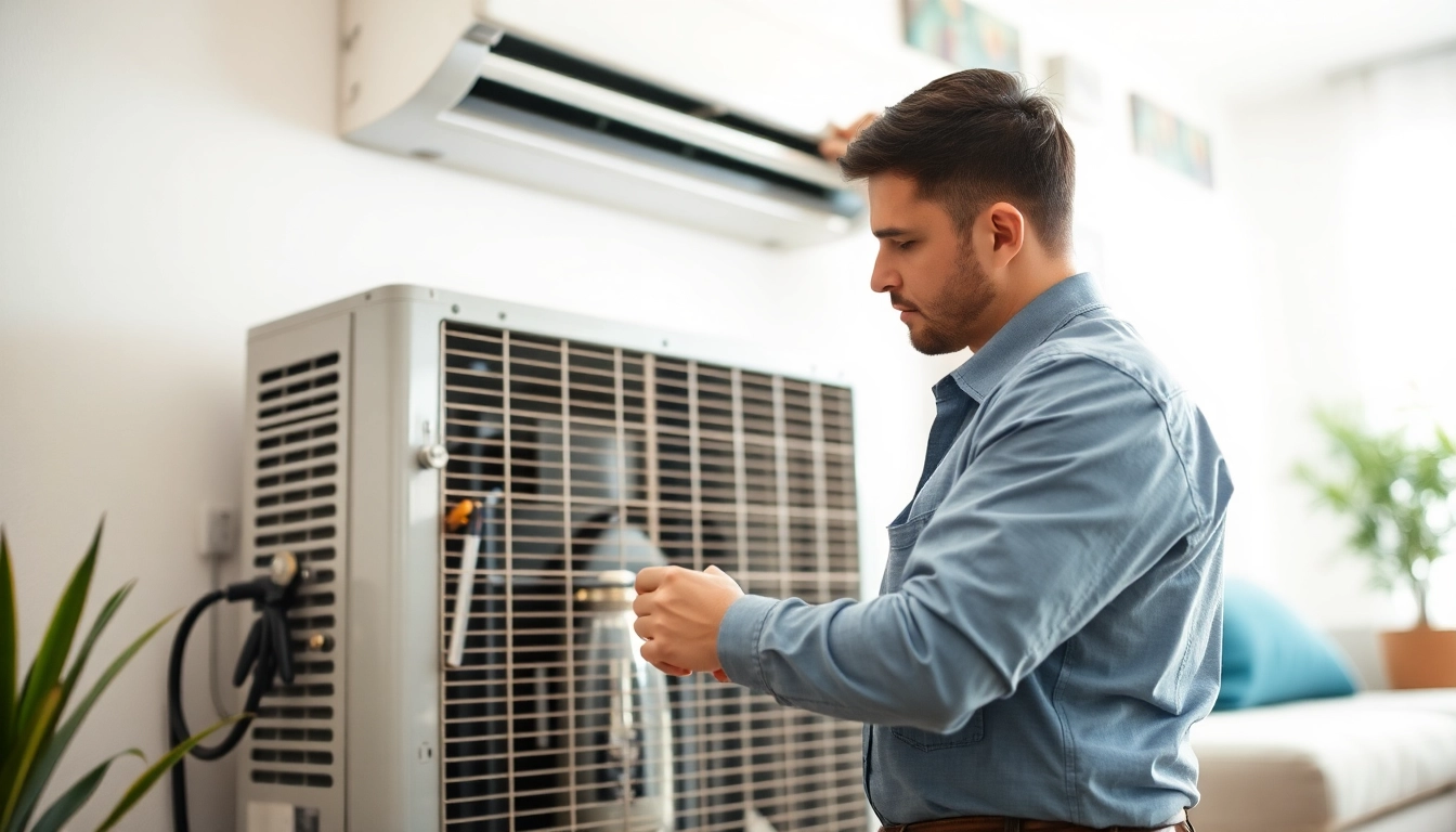 Expert technician providing ac repair mesa az services in a residential home, demonstrating professionalism.
