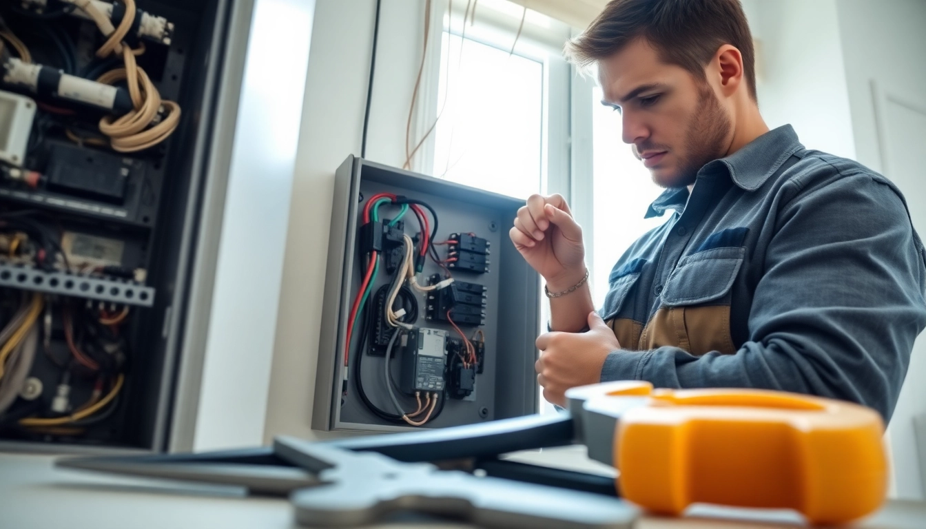 Electrician Clearwater fixing wiring in a residential home.