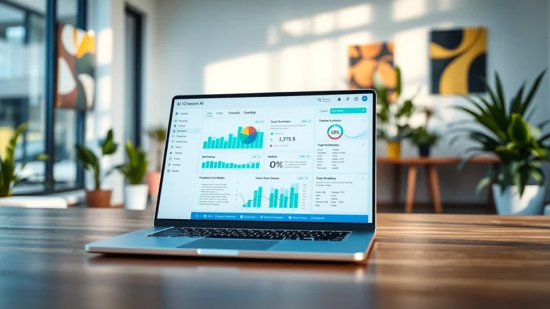 Analyze text effectively with our AI checker in a modern office setting.