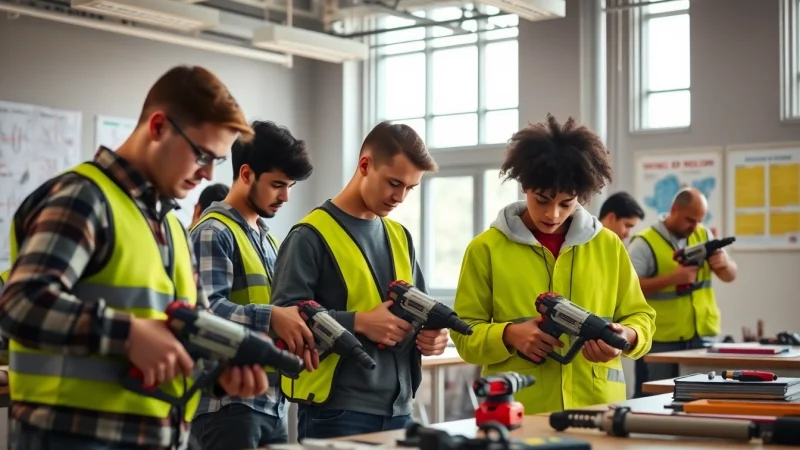 Learn about construction trade schools in texas through students' hands-on training in a modern classroom.
