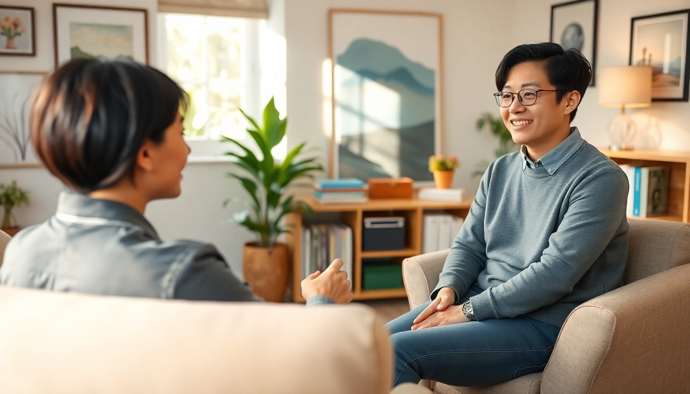 Engaging scene of an attachment theory specialist in a therapy session fostering trust and connection