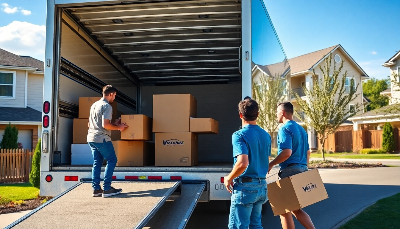 Movers efficiently delivering moving services Edmonton with a professional touch in a residential setting.