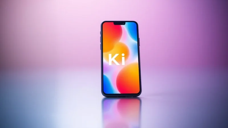 Showcase the 美洽下载 app interface on a smartphone, demonstrating its user-friendly design and vibrant colors.
