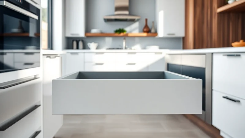 Enhance your space with a Slim box drawer system featuring modern design and functionality.