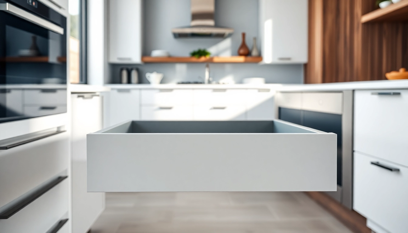Enhance your space with a Slim box drawer system featuring modern design and functionality.