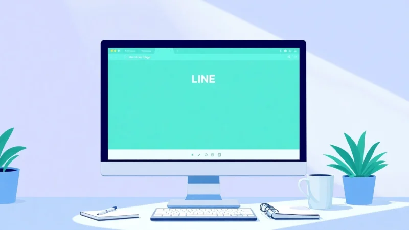 Download the 電腦版line下載 app on a computer screen with a modern interface.