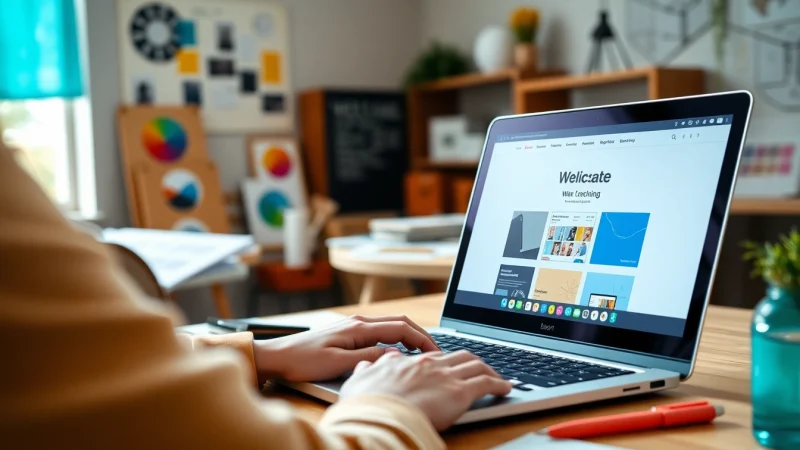 Realizzazione siti web da un designer professionista in un ambiente di lavoro creativo.