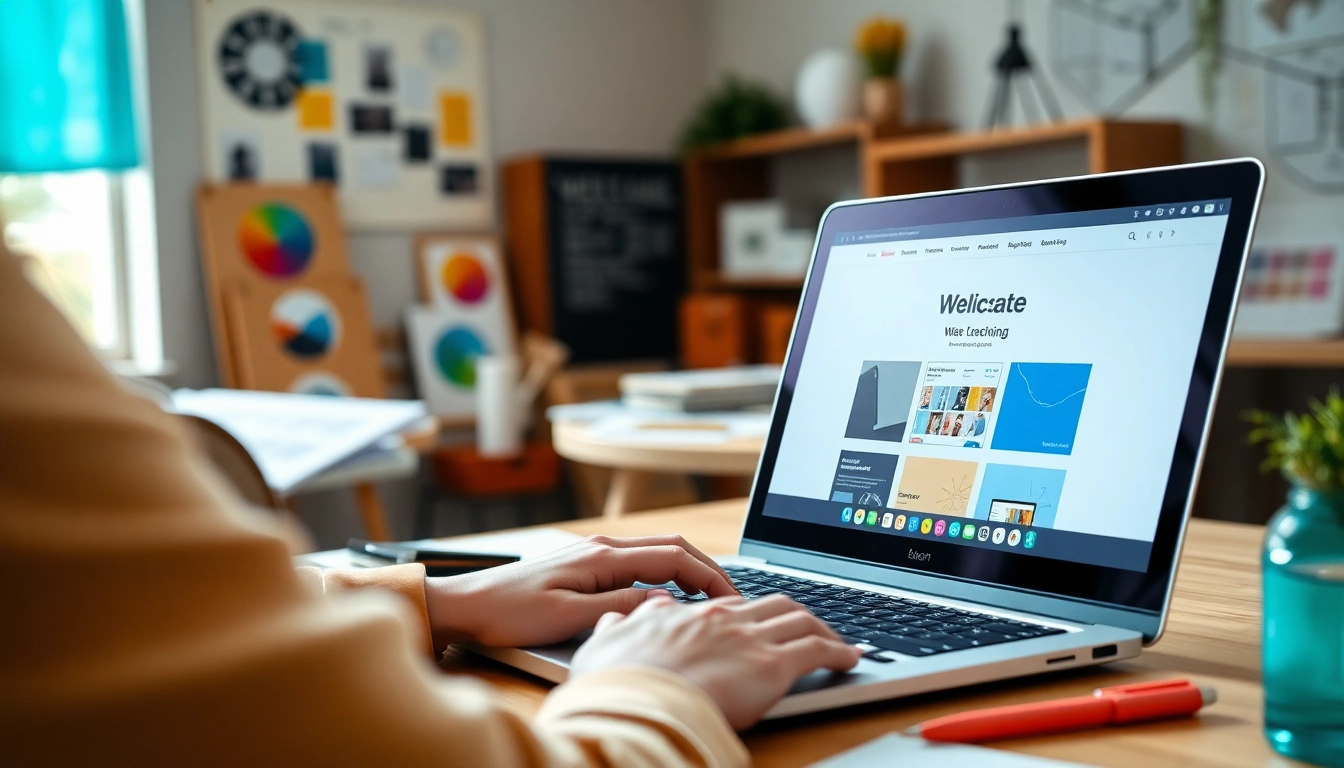 Realizzazione siti web da un designer professionista in un ambiente di lavoro creativo.