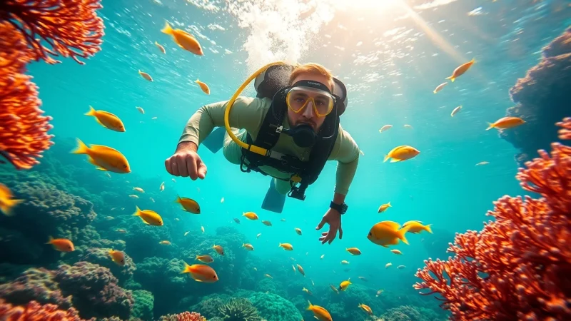 Dive into the vibrant underwater world while diving in San Pedro Belize with stunning coral reefs and marine life.