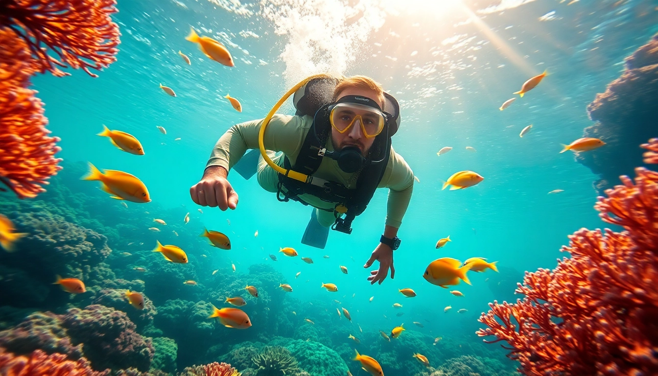 Dive into the vibrant underwater world while diving in San Pedro Belize with stunning coral reefs and marine life.