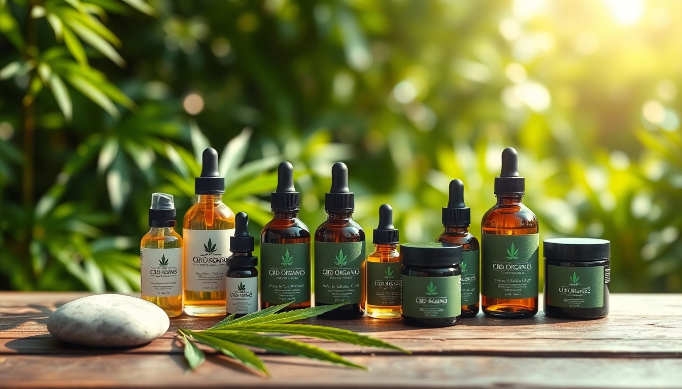 Showcase cbd organics products with natural elements and a relaxing atmosphere.