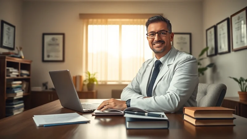 Enhancing agricultural law expertise with a professional attorney in a well-organized office.