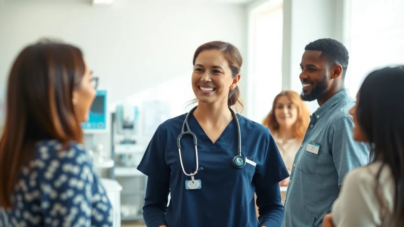Engaging licensed practical nurse email list interactions in a modern medical office setting.
